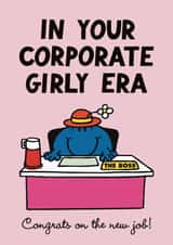 Funny New Job Card - In Your Corporate Girly Era - Mr. Men created by Mr. Men