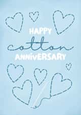 Classic Anniversary Card - 2nd - Cotton created by Sian Moore Illustration