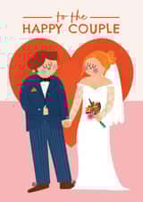 Cute Wedding Card - The Happy Couple created by AbiGoLucky