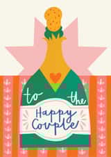 Classic Wedding Card - Champagne - Happy Couple created by AbiGoLucky