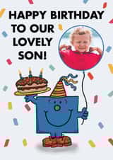 Personalised Birthday Photo Card created by Mr. Men - Cute Birthday Card - Lovely Son - Mr. Men