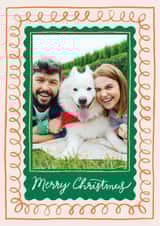 Personalised Christmas Photo Card created by Sabrin Deirani - Classic Christmas Card - Pattern Border