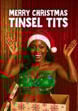 Cheeky Christmas Card - Tinsel Tits created by Woody's Design