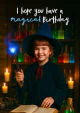 Cute Birthday Card - Magical Witch created by Woody's Design