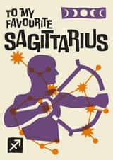 Star Sign Birthday Card - Favourite Sagittarius created by Colin Stevens