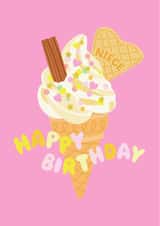 Classic Birthday Card - For Niece - Ice Cream created by Helen Thompson