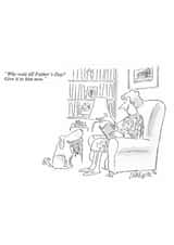 Funny Father's Day Card - Why Wait - Dog Present created by Punch Limited