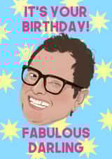 Funny Birthday Card - Alan Carr - Fabulous Darling created by The Queer Store