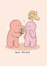 Cute Valentine's Day Card - Love Struck created by Rosalie Perl