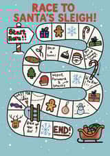 Christmas card board game - cute interactive card for the holidays created by Chloe's Digital Art