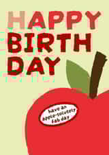 Classic Birthday Card - Apple Pun created by JH Designs
