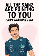 Funny Valentine’s Day Card - F1 - Carlos Sainz created by Sundiva Designs