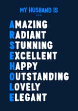 Funny Husband Anniversary Card - Fun Swear Birthday Card created by ZB CREATIVE