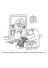 Funny Birthday/Anniversary Card - Magician - Rabbit created by Punch Limited