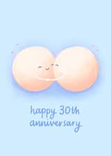 Cute 30th Anniversary Card - Pearls created by Fliss Muir