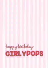 Cute Pink Birthday Card - For Her - Girlypops created by Jessie Siggers