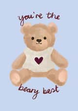 Cute Teddy Bear Appreciation Card - Valentines - Just Because - Anniversary created by Marie Wilkinson