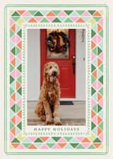 Personalised Christmas Photo Card created by Sabrin Deirani - Classic Christmas Card - Geometric Design