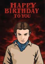 Stranger Things Birthday Card - Season Five created by Ayliesh Chaplin