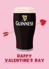 Fun Valentine's Day Card - Guinness Love Arrow - For Her created by Pink Peach Cards