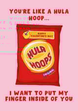 Cheeky Valentine’s Day Card - You’re Like a Hula Hoop - For Her created by Pink Peach Cards
