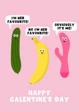 Naughty Valentine's Day Card - I’m Her Favourite - Galentine’s created by Pink Peach Cards