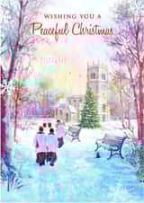 Traditional Christmas Card - Peaceful Christmas - Church created by Nigel Quiney