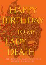 Fun Birthday Card - ACOTAR - To My Lady Death created by Serenity Emily