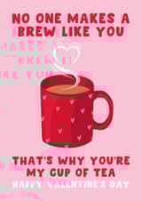 Cute Valentine’s Day Card - You’re My Cup of Tea created by Pink Peach Cards