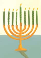 Hanukkah Holiday Card - Artistic - Menorah created by URGHH Card Co.