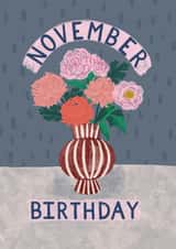 Pretty Birthday Card - For Her - November Birth Flowers created by Jessie Maeve Studio