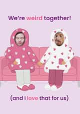 Personalised Valentines Day Photo Card created by @Cupsie's Creations - Weird Love Valentine's Day Card - For Partner - Playful Pastels Range