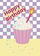 Cute Birthday Card - Cupcake Lover - Playful Pastels Range created by @Cupsie's Creations