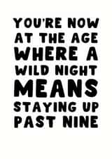 Funny Birthday Card - Wild Night created by Pink Peach Cards