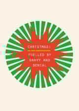 Funny Christmas Card – Fuelled by Gravy and Denial - Relatable created by Lola Design