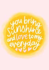 Classic Valentine's Day Card - Sunshine And Love created by Fliss Muir