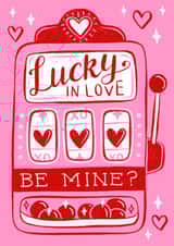 Classic Valentine's Day Card - Lucky In Love created by Alice Griffiths Illustration