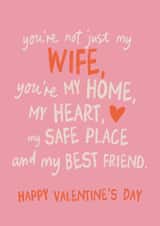 Heartfelt Valentine's Day Card - For Wife - Safe Place created by Sweetlove Press