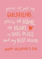 Heartfelt Valentine's Day Card - For Girlfriend - Safe Place created by Sweetlove Press
