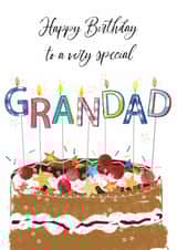 Traditional Birthday Card - For Grandad - Birthday Cake created by Katie Phythian Design