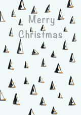 Cute penguin illustrated Christmas card created by Artzen Island