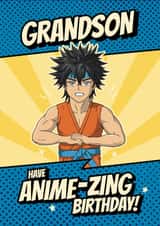 Fun Birthday Card - For Grandson - Anime created by @Cupsie's Creations