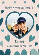 Personalised Valentines Day Photo Card created by The Pattern Press - Classic Valentine's Day Card - Amazing Boyfriend