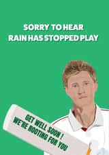 Get Well Card for a Cricket Fan - Rooting for You created by Incognito
