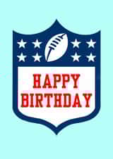 American Football Birthday Card – Funny NFL Style Sports Card For Him Or Her created by GetGelly