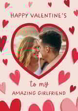 Personalised Valentines Day Photo Card created by The Pattern Press - Classic Valentine's Day Card - Amazing Girlfriend