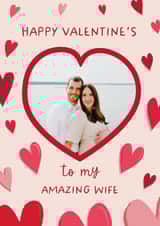 Personalised Valentines Day Photo Card created by The Pattern Press - Cute Valentine's Day Card - Amazing Wife