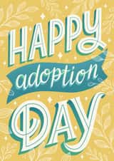 Pretty New Baby Card - Happy Adoption Day created by Alice Griffiths Illustration