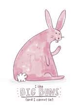 Cute Anniversary Card - Big Buns - Bunny Rabbit created by Daisy Kate