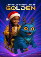 Cute Christmas Card - K-Pop Demon Hunters - Golden created by Woody's Design